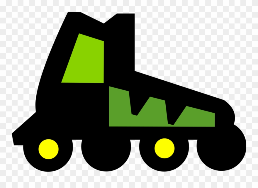 Vector Illustration Of Inline Skate Or Rollerblade Clipart