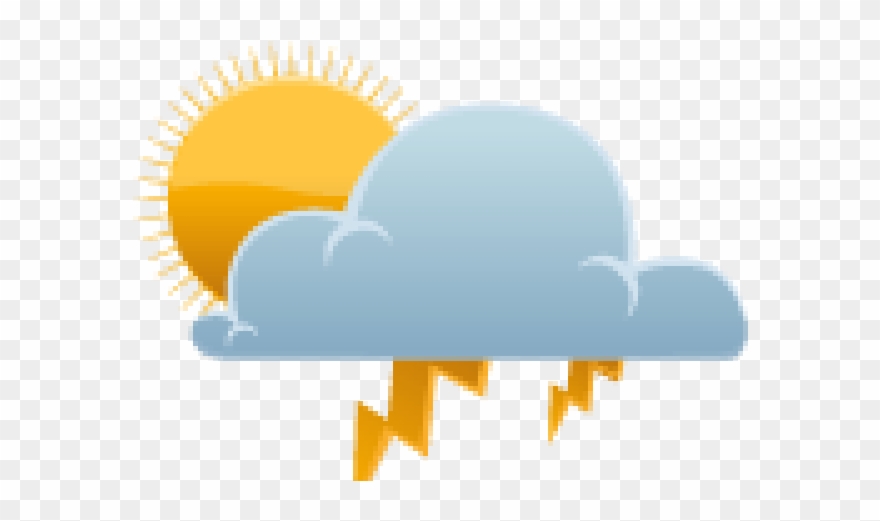Thunder Clipart Cloudy - Png Download