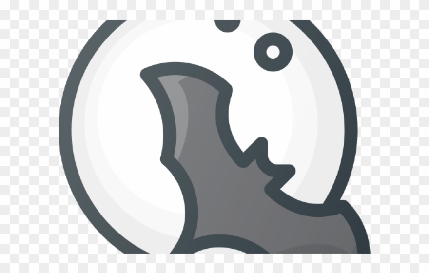Vampire Clipart Moon Bat - Png Download