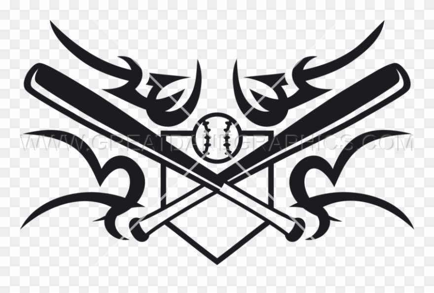 Baseball Plate Crest Production Clipart