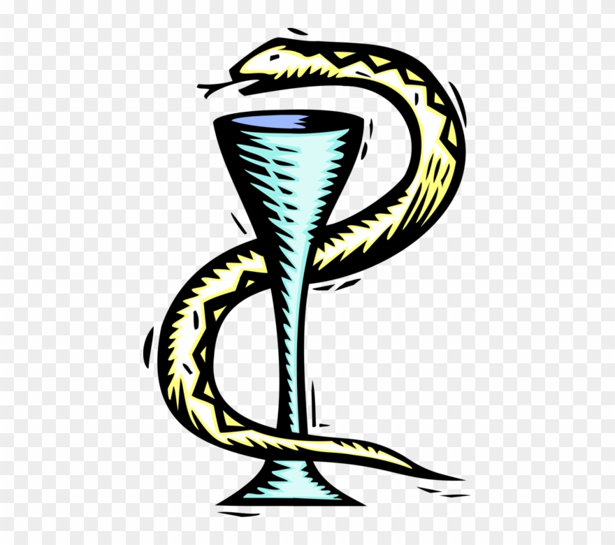 Reptile Snake And Chalice Clipart