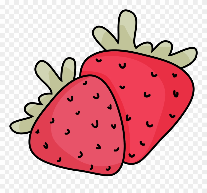 Strawberries Clip Free Library Huge Freebie - Png Download