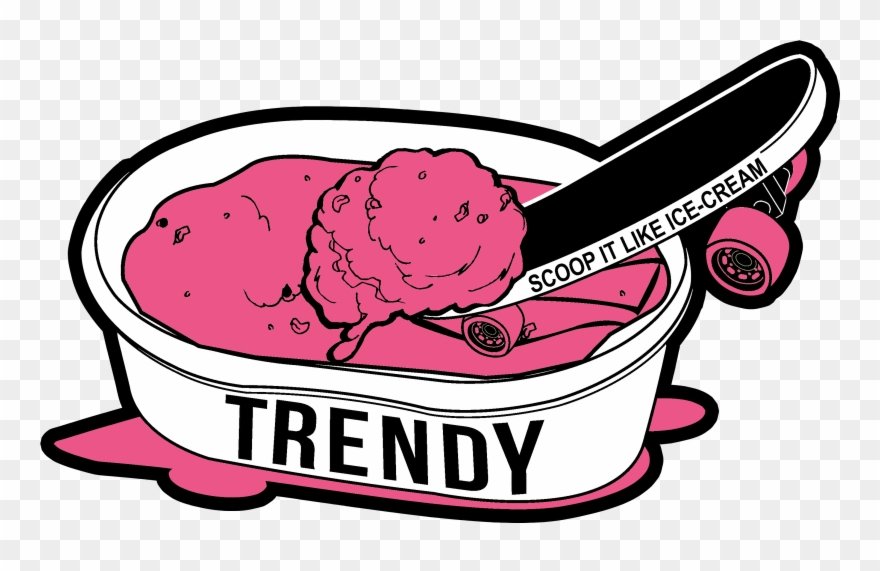 Scoop It Like Ice Cream Stawberry Border Clipart