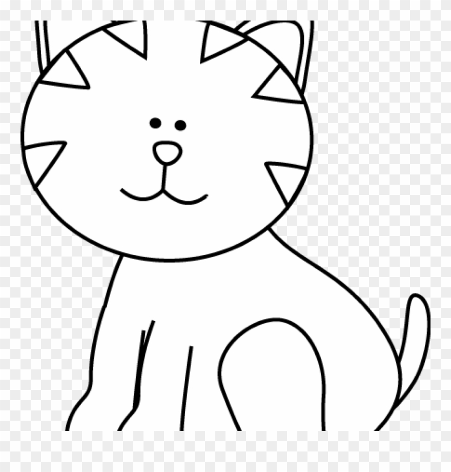 Cat Clipart Black And White Cat Clip Art Black And - Png Download