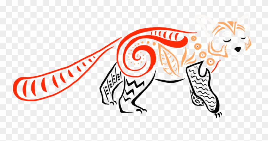 Red Panda Clipart Wing - Png Download