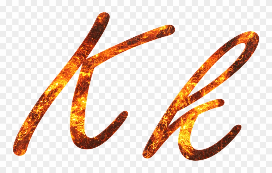 Buchstabe, K, Feuer, Glut, Lava, Schrift Clipart