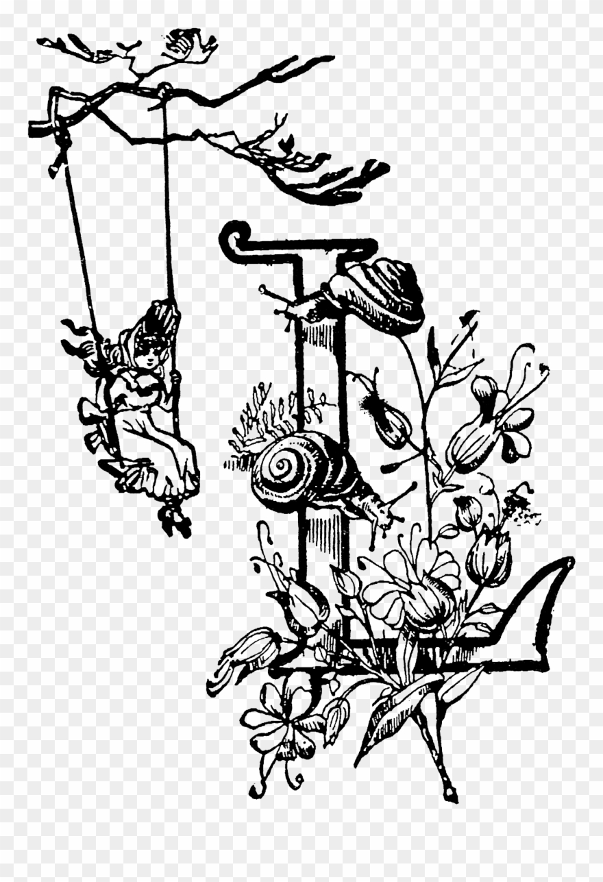 1798 Initial Free Vintage Clip Art➢ Download Images - Png Download