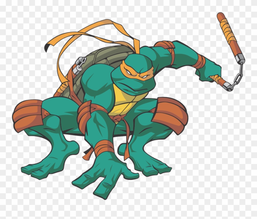 Tmnt Michelangelo Vector Ninja Turtles Logo Png Ninja Clipart
