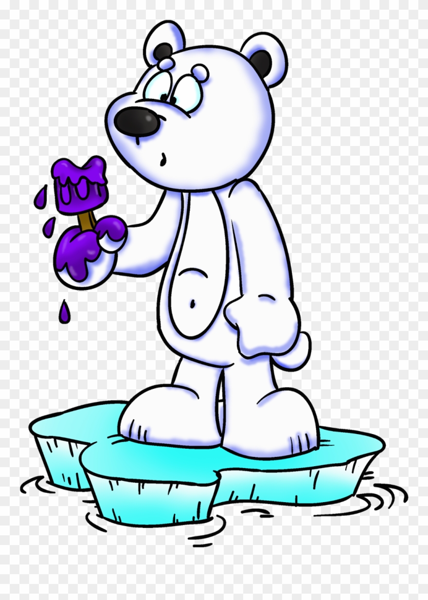 Footprints Clipart Polar Bear - Png Download