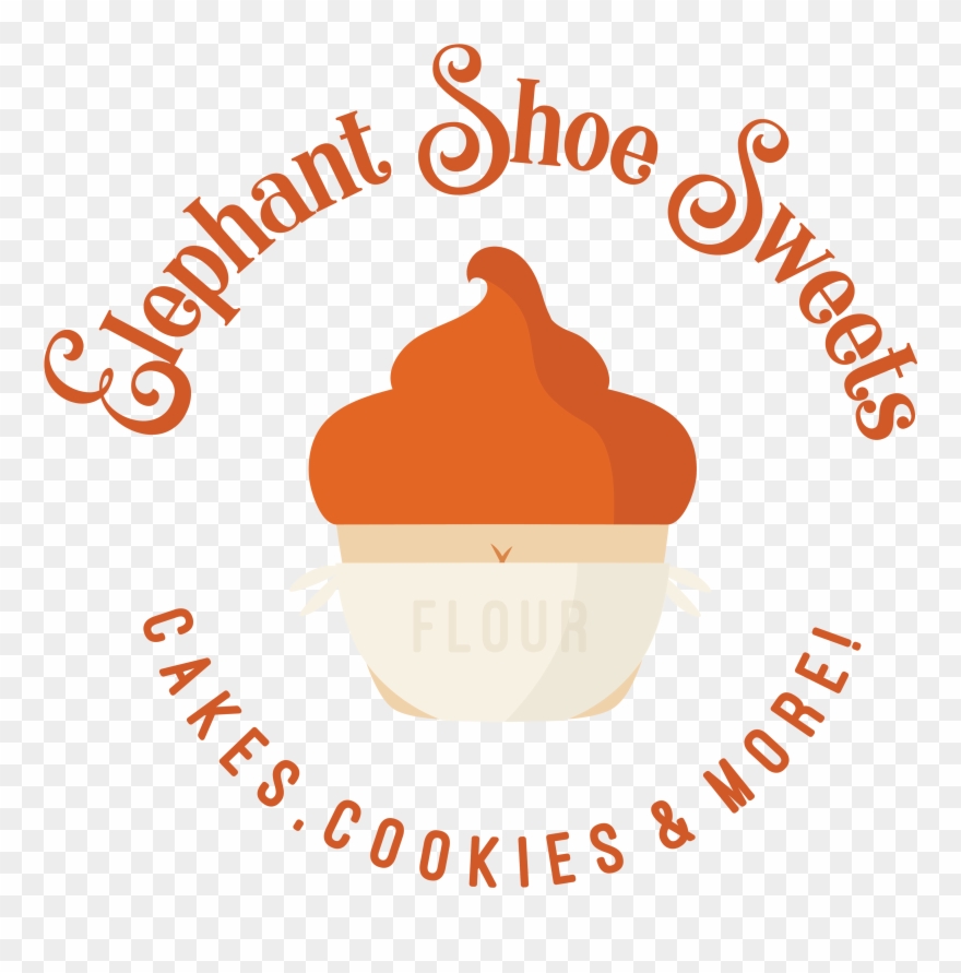 Elephant Shoe Sweets Logo Clipart