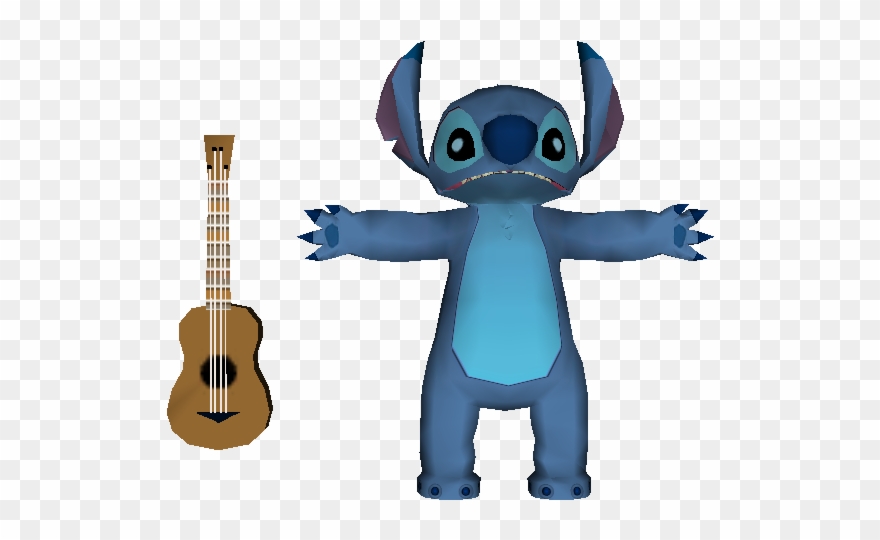 Stitch Clipart Guitar - Png Download