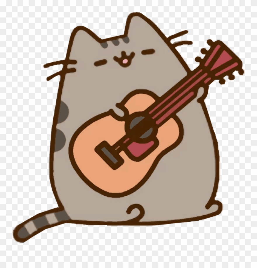Musicianpusheen Guitar Pusheen Cat Kitty Cute Tumblr Clipart