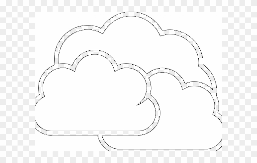Clouds Clipart Halloween - Rainy Day Clipart Black And White - Png Download