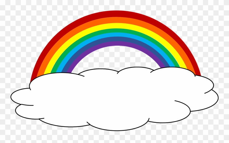 Clipart Rainbow With Clouds - Sense Of Sight Examples - Png Download