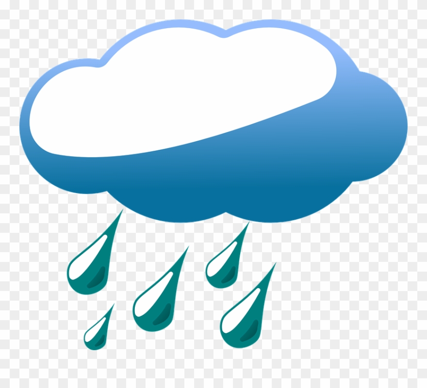 Clouds Weather Rain - Rain Clip Art Png Transparent Png