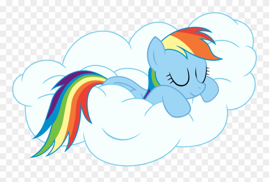 Cloud Clipart Transparent Background - Sleeping Cartoon Transparent Background - Png Download