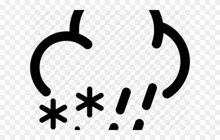 Rain Clipart Icon - Snow Weather Symbols - Png Download
