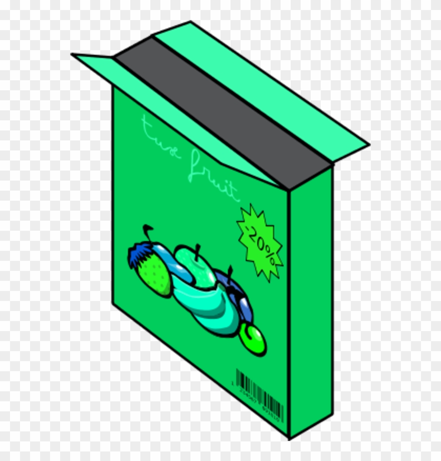 Vector Clip Art - Empty Cereal Box Clipart - Png Download