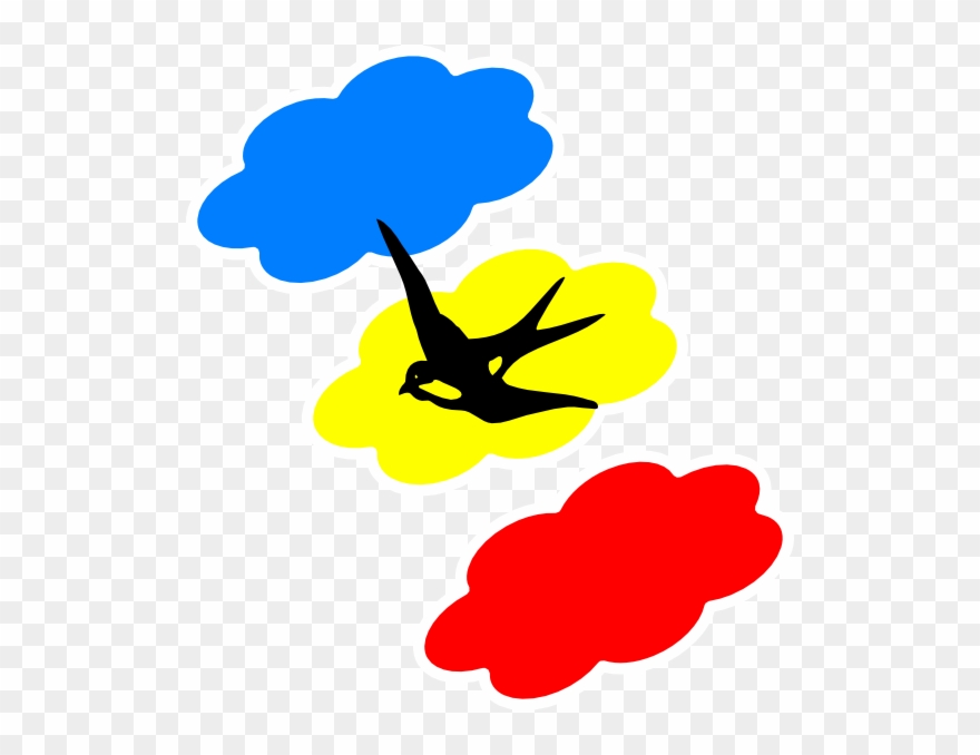 Swallow Colored Clouds Svg Clip Arts 546 X 598 Px - Png Download