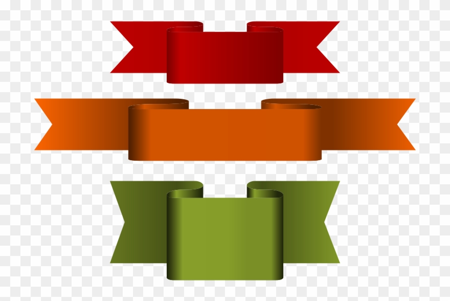 Free Ribbons Free Fall - Colored Transparent Banner Ribbon Clipart