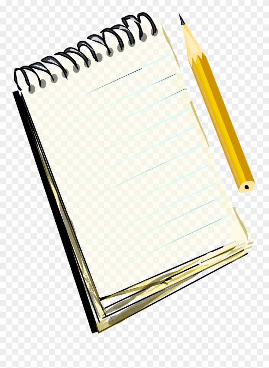 Clip Art Images - Pencil And Notebook Drawing - Png Download