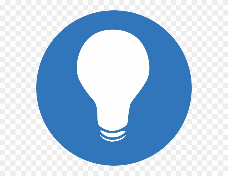 Blue Light Bulb Vector Clipart