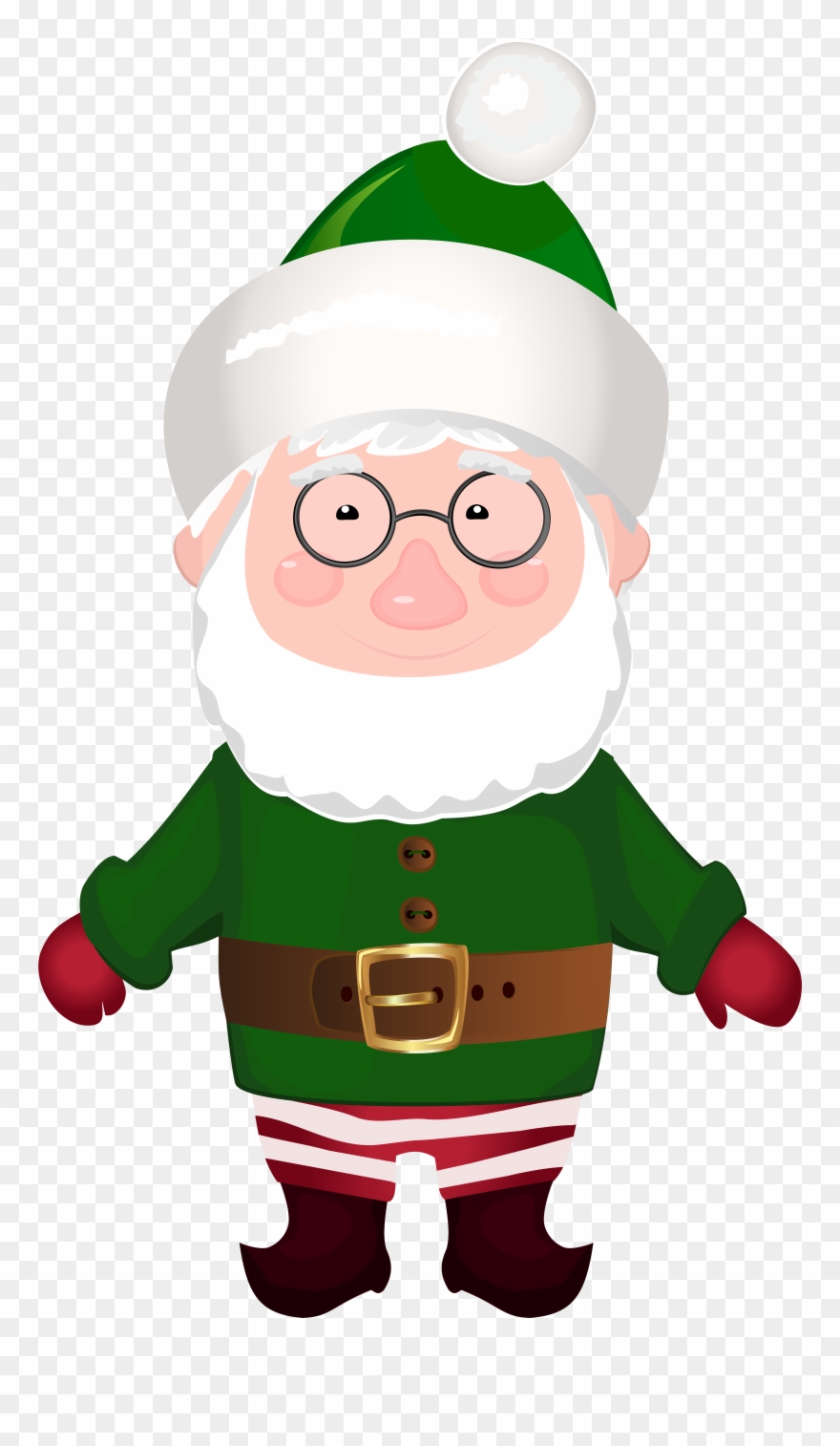 Dwarf Santa Claus Helper Transparent Png Clip Art Image - Green Santa Claus Png