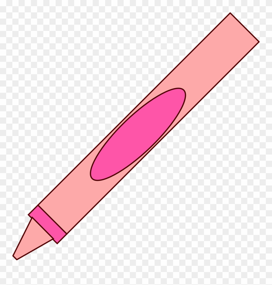 Pink Crayon Clipart, Explore Pictures - Color Rosado Lapiz Animado - Png Download