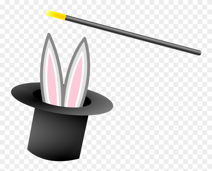 Free Magic Hat And Wand Nath R - Magic Hat Clip Art - Png Download