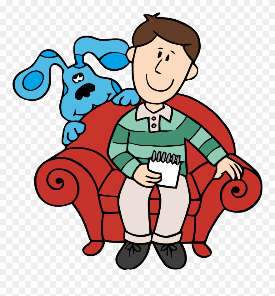 Blues Clues Clip Art And Man Clipart Png Png Blues - Blues Clues Steve Cartoon Transparent Png