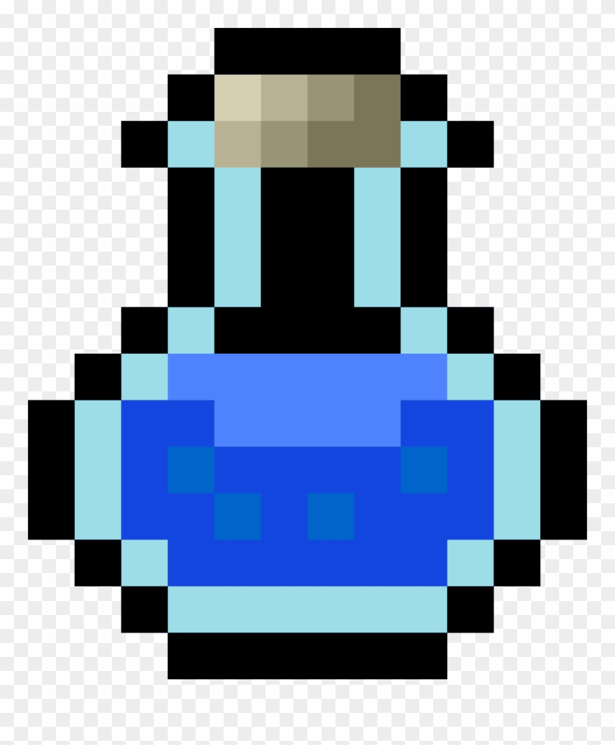 Potion Bottle Icon Png Clip Art Free - Boo Pixel Art Grid Transparent Png