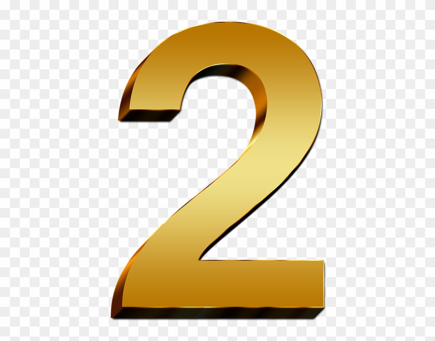 Png Photo, Alphabet, Symbols, Clip Art, Numbers, Poetry, - Number 2 Gold Png Transparent Png