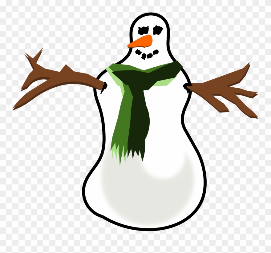 Snowman No Shadow Free Vector - Muñeco De Nieve Sin Fondo Clipart