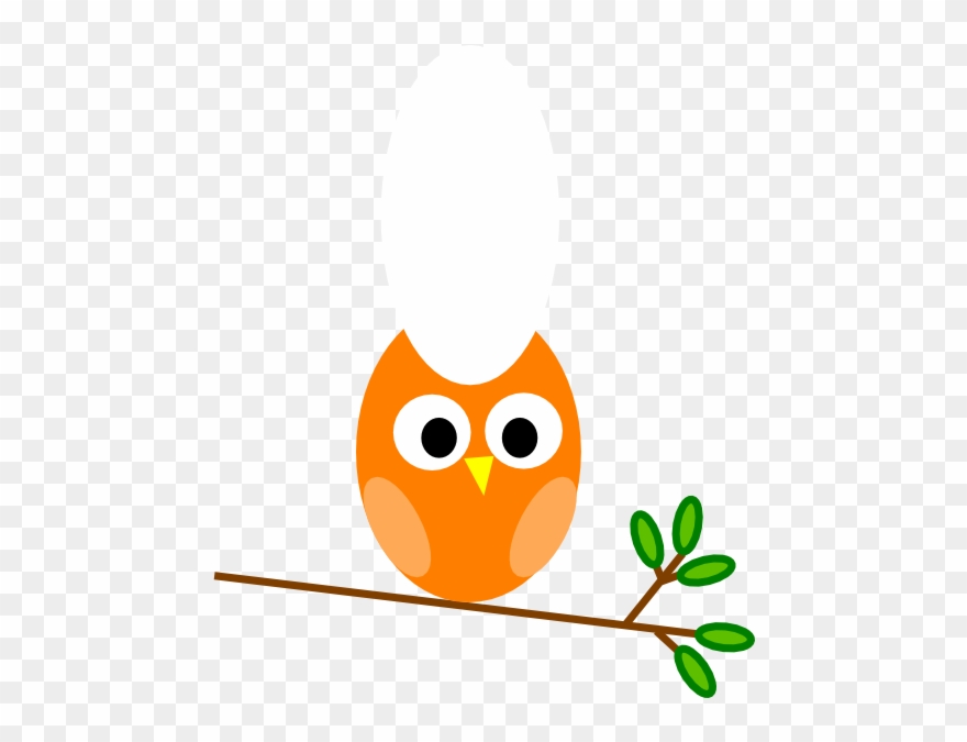 Snowy Owl Clipart Cute Little Cartoon - Orange Owl Cartoon - Png Download