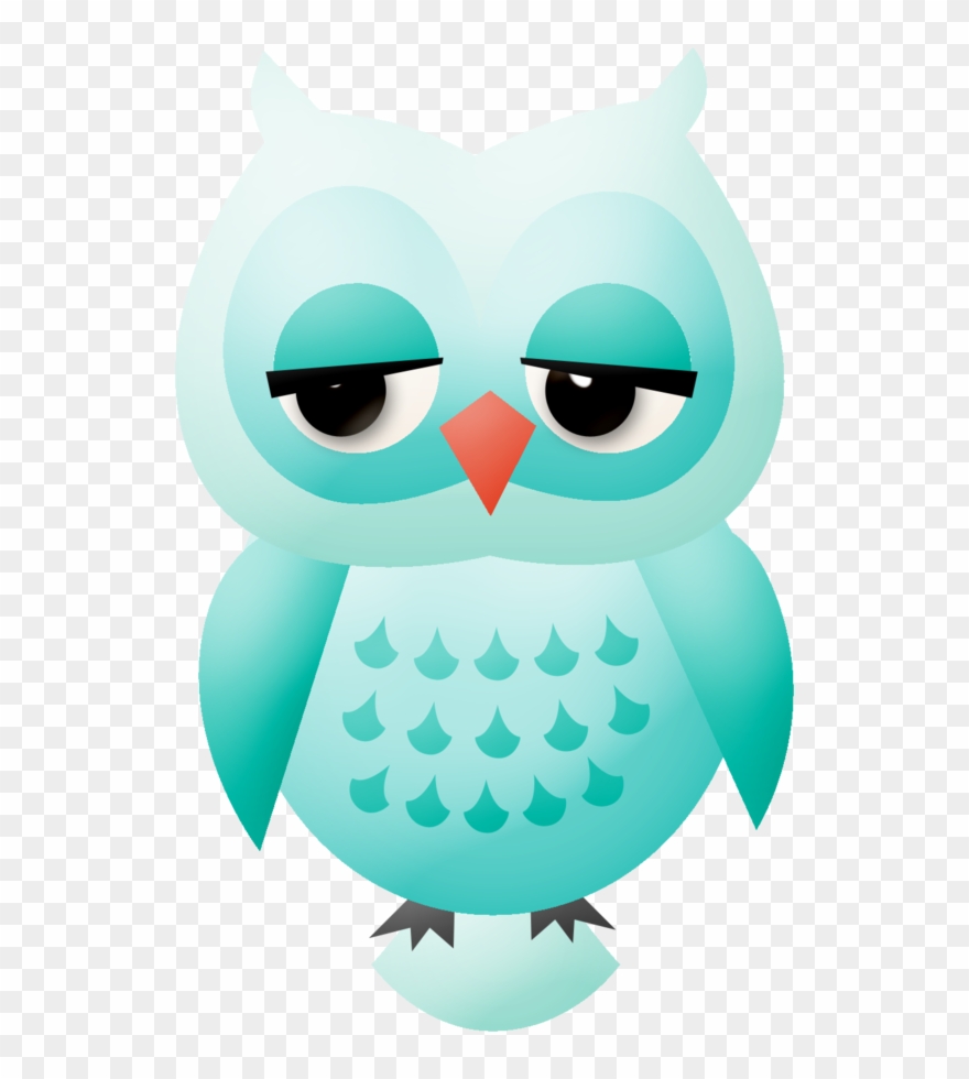 Folder - Turquoise Owls Clipart