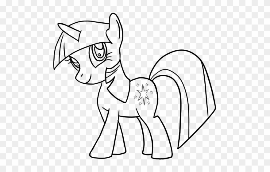 Twilight Sparkle Drawing Tutorial Step By Step - Twilight Sparkle Drawing Outline Clipart