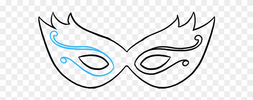 How To Draw Mardi Gras Mask - Drawing Mardi Gras Mask Clipart