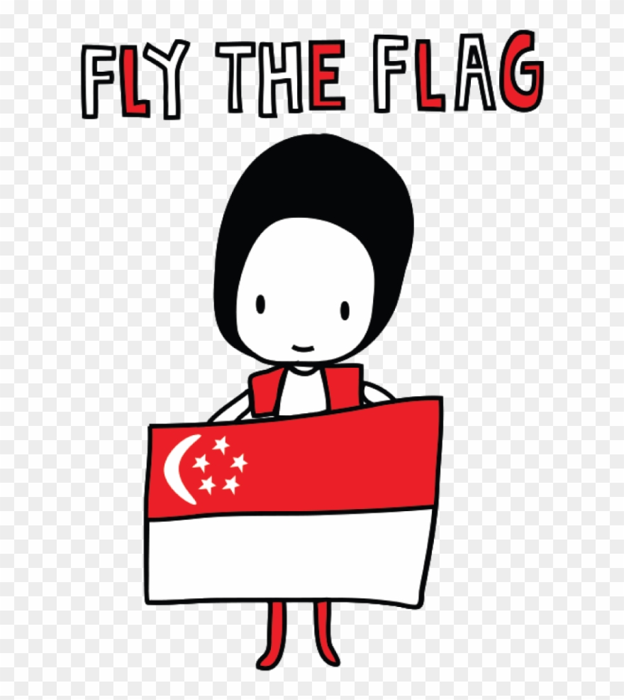 Singapore Flag Clipart Snow - Singapore National Day Clipart - Png Download