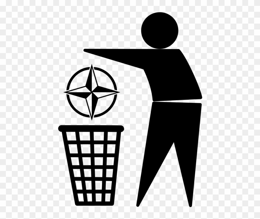 Nato United Kingdom United States Organization Comprehensive - Throwing Swastika In Trash Clipart