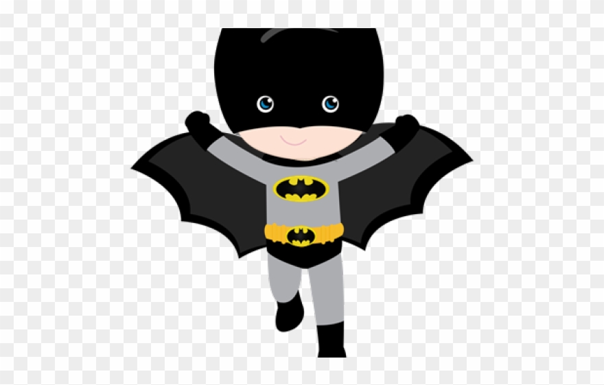 Batman Clipart Cute Baby - Topo De Bolo Batman Para Imprimir - Png Download