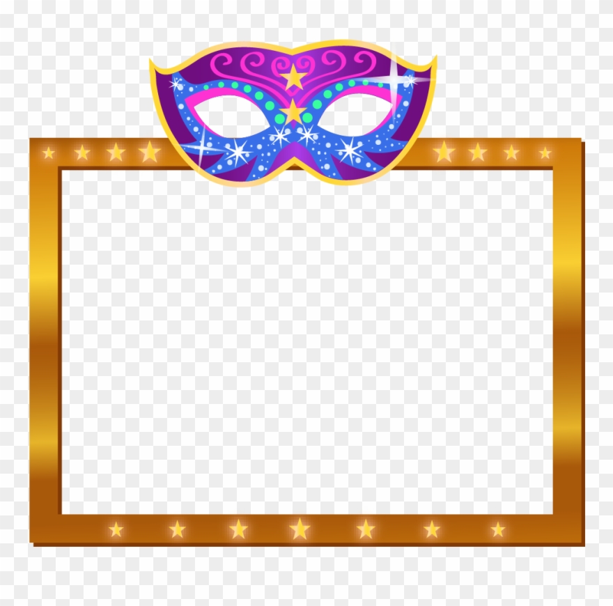 Frames Clipart Carnival - Vectores Marcos Para Fotos Dorado - Png Download