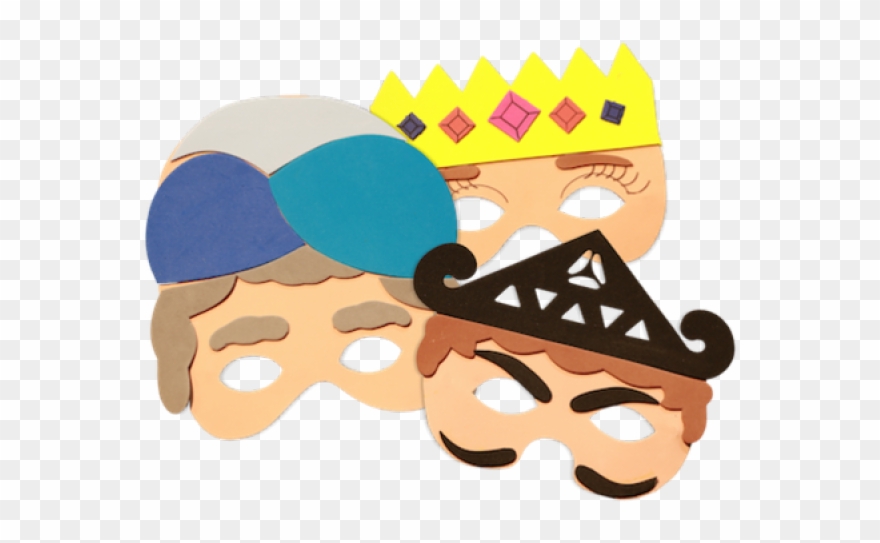 Masks Clipart Purim - Png Download