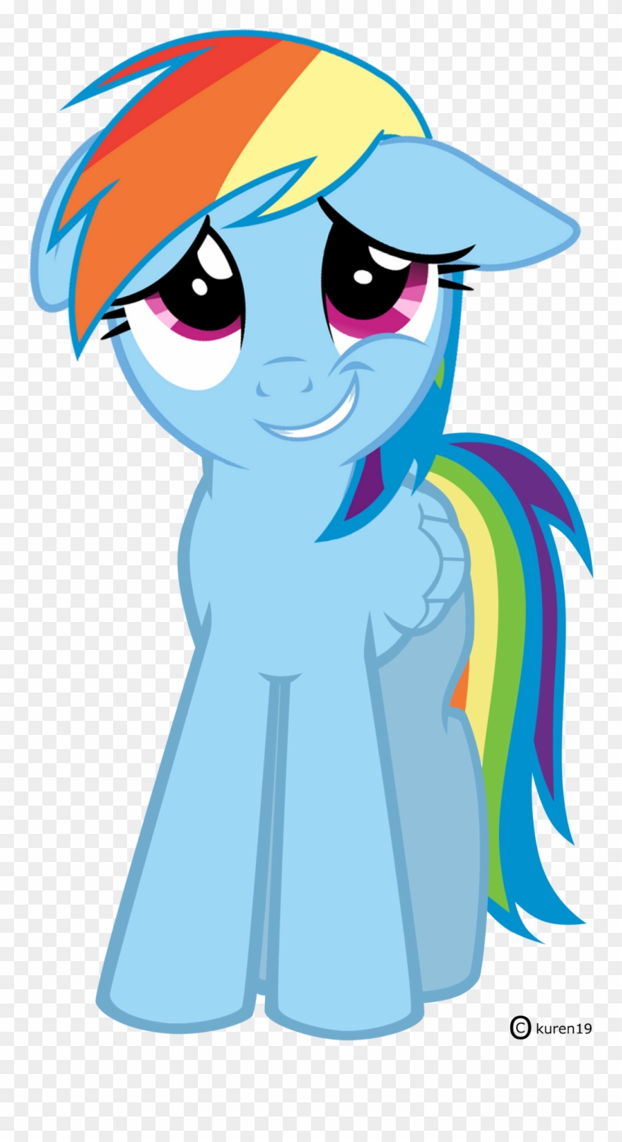 C) Kuren19 Rainbow Dash Pony Horse Clip Art Mammal - Rainbow Dash - Png Download