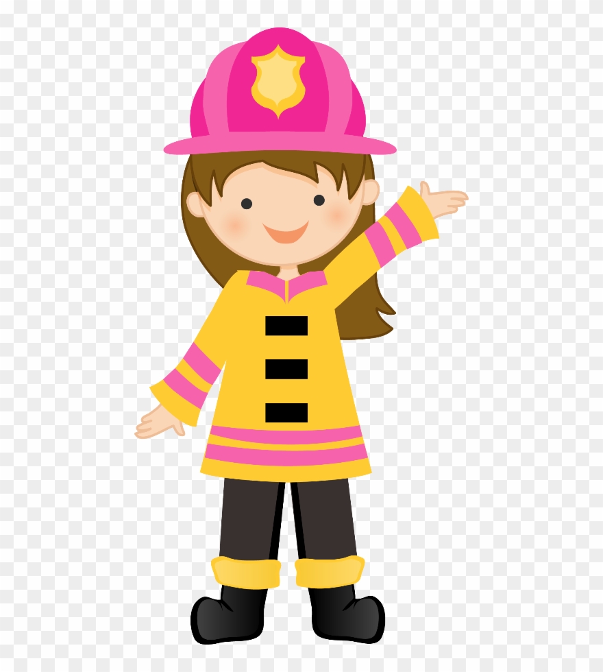 Say Hello - Firewoman Clipart - Png Download