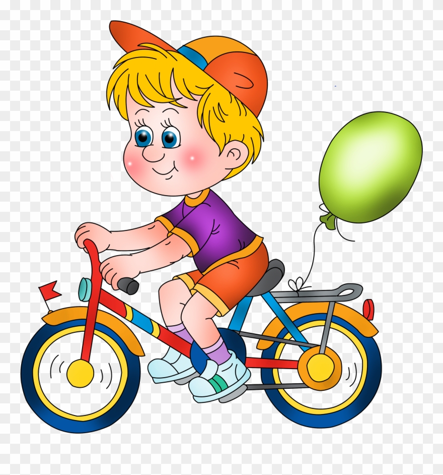 Visit - Desenho De Menino Andando De Bicicleta Clipart