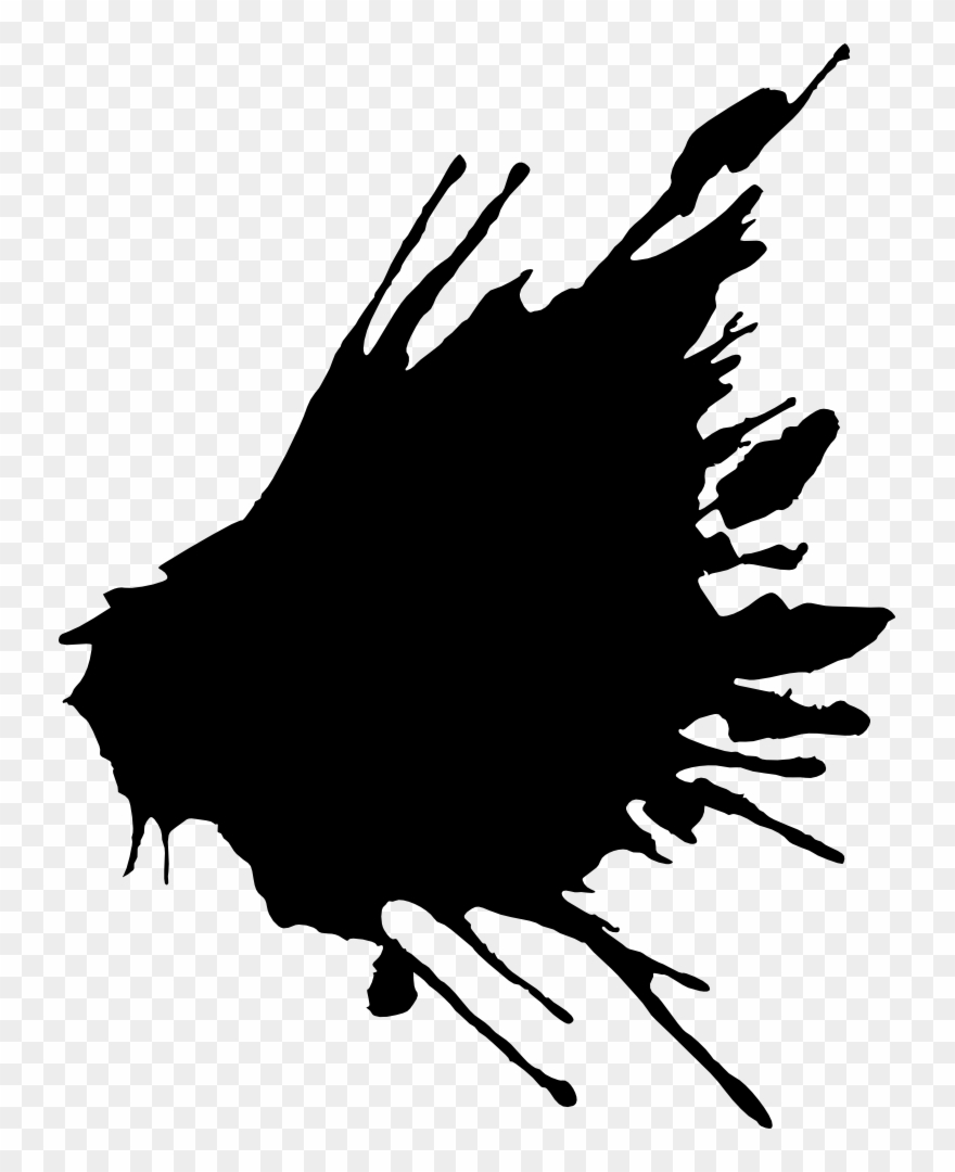 Splatter Clipart Outline Paint - Black Splatter Marks Png Transparent Png