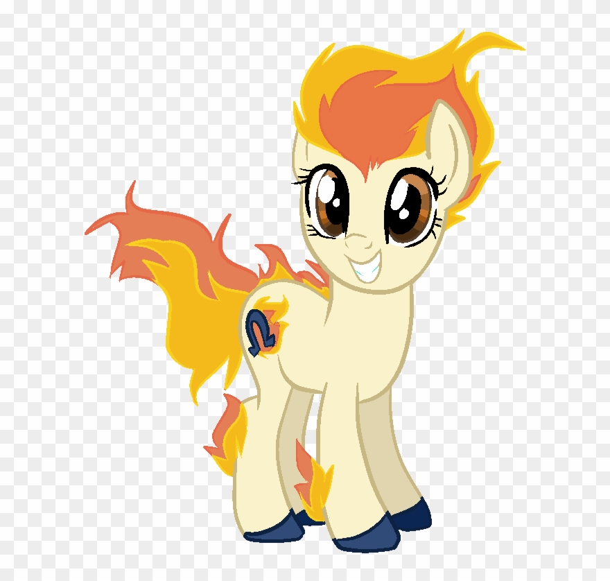 Paintsplatter, Cute, Grin, Happy, Mane Of Fire, Pokémon, - My Little Pony Ponyta Clipart