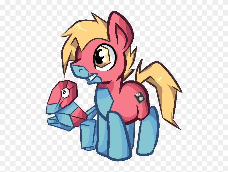 Paintsplatter, Pokémon, Ponified, Porygon, Safe - Porygon My Little Pony Clipart
