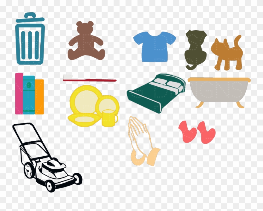 Chore Chart Items Svg Chore Charts, Silhouette Studio, - Chore Chart Clipart
