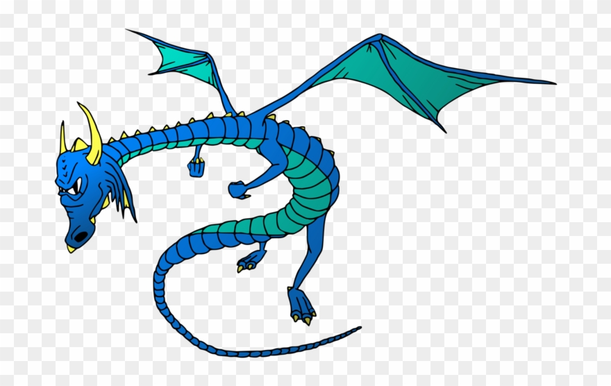 Blue Dragon Blue Dragon, Clip Art, Royalty Free Clipart, - Clip Art - Png Download